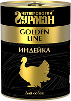 Четвероногий гурман Golden Line Индейка натуральная в желе для собак